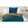 Gözze Wendebettwäsche Superflausch Blau/Taupe 155 x 220 cm + 80 x 80 cm