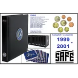 EURO-JAHRGANGS-MÜNZALBUM-1999-2001-KURSMÜNZENSÄTZE-VORDRUCKE-SAFE-7420-PREMIUM