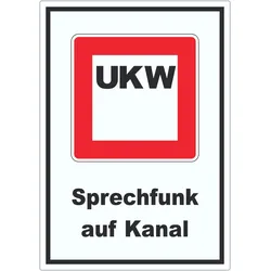 Sprechfunk auf Kanal Aufkleber A8 (52x74mm)