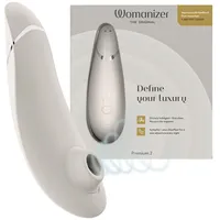 Womanizer Premium 2 Klitoris-Stimulator Warm Gray 15,5 cm