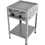 ChattenGlut, Gasgrill, Gasbräter 2-flammig mit Einzelne Edelstahlstäbe als Rost (9 kW)