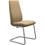 Polsterstuhl STRESSLESS "Laurel", beige (sand paloma, schwarz matt), B:53cm H:105cm T:60cm, Leder PALOMA: PALOMA ist ein durchgefärbtes Semianilin-Möbelleder mit natürlicher Narbung., Stühle, Polsterstuhl, High Back, Größe L, mit Beinen aus Stahl in Schwarz matt