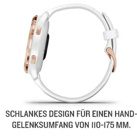 Garmin Venu 2S 40 mm Silikonarmband weiß/rosegold