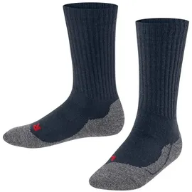 Falke Unisex Kinder Socken Active Warm So Wolle Funktionsmaterial dick atmungsaktiv einfarbig 1 Paar, Blau Space Blue 6116, 19-22