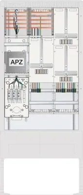 ABN SZ207ZA3502 Zähleranschlusssäule 3 ZP APZ 5pol HLAK 25qmm Hausanschlußkasten