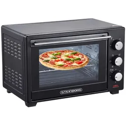 Steinborg Minibackofen Pizzaofen 25L mit Umluft 1600W schwarz