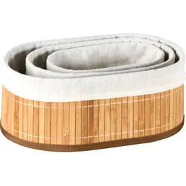 KESPER Bambus Körbchen 3er Set Abmessungen 12 x 20 x 30 cm braun
