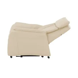 Hukla Relaxsessel Pascal Leder 83 x 105 x 90 cm Creme drehbar