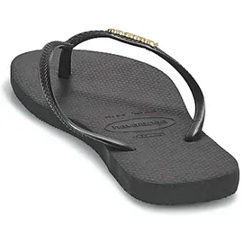 HAVAIANAS Zehentrenner SLIM LOGO METALLIC in Schwarz, /