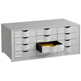 Paperflow Schubladenbox lichtgrau EO9H4442.02, DIN A4 mit 12 Schubladen, 1 St.