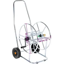 vidaXL Schlauchwagen 80 m silberfarben