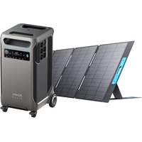 Anker SOLIX F3800 Tragbare Powerstation mit 400W Solarpanel, 3,84kWh LiFePO4-Akku, bis 6.000W Leistung, Solargenerator, Stromreserve Zuhause, Wohnmobil und Camper, Outdoor-Camping, Notfall
