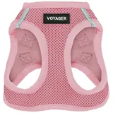Best Pet Supplies Voyager Step-In Air Hundegeschirr by Best Pet Supplies - All Weather Mesh Step in Vest Harness für kleine und mittlere Hunde, Rosa, size S - Brust 37-40 cm