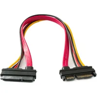System-s SATA Kabel 30 cm 22Pin 7+15 Stecker zu