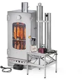 KAISER COMPANY SMOKEMEISTER '80' Hochwertiger Elektrischer Räucherofen aus Edelstahl I Tragbarer Smoker 86 cm I Ideal zum Räuchern I 12kg Fleisch I 2000W I mit Zubehör I EDELSTAHL I 5 Jahre Garantie