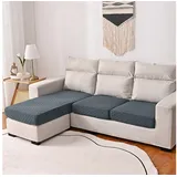 BYSURE Sofahusse, wasserfest elastischer Sofa-Sitzbezug mit 3DMuster grau