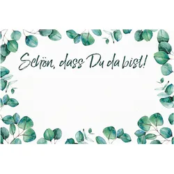 Home Fashion®, Platzkarte "Eucalyptus Leaves"", Platzkarte für die Tischdekoration, zum Beschreiben, 10 Stück pro Pack