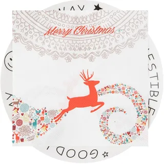 CALLYSONIC Servietten Weihnachten, Stoffservietten Weihnachten, Weihnachtsservietten, Weihnachts Tischdeko, Weihnachten Tischdeko, Pappbecher Weihnachten, Perfekt für Weihnachten