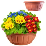 Kadax Blumenschale Ø 23 x 10 cm Terrakotta