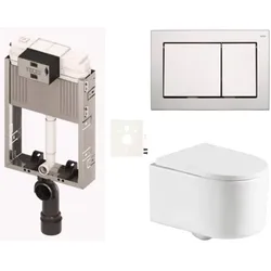SAT Hänge-WC Set zum Einmauern SIKOTZREX72CR