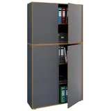 VCM Salia Aktenschrank 100 x 33 x 183 schwarz