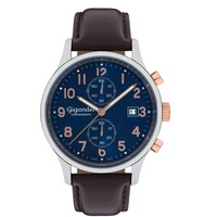Gigandet Herren Analog Japanisches Quarzwerk Uhr mit Leder Armband 2VNAG49/001