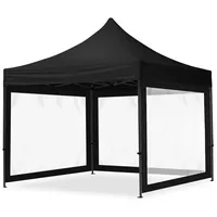 Tourtecs Rennzelt mit 4 Seitenwänden 3x3m transparent Tourtecs faltbar