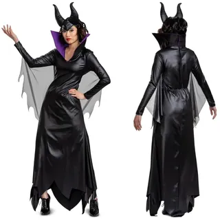 Disney-Premium-Maleficent-Feenkostüm für Erwachsene mit Hörner Größe L