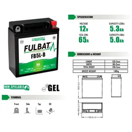 Fulbat FB5L-B 5,3 Ah 65 A