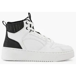 Hoher Sneaker - Damen - weiß