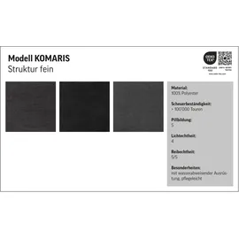 Cotta Wohnlandschaft »Komaris U-Form mit Kopfteilverstellung«, wahlweise mit Bettfunktion, Bettkasten & Beleuchtung grau