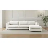 LeGer Home by Lena Gercke Ecksofa "Avelina", beige (creme), B:297cm H:77cm T:186cm, 100% Polyester, LEGER HOME BY LENA GERCKE, Sofas, Ecksofa, Breite 297 cm, in Cord- und Chenille- Stoff, Rückenkissen mit Federn
