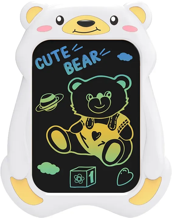 CHEERFUN 10 Zoll White Bear LCD-Schreibtafel. Spielzeuge für Kinder von 3-8 Jahren: sicher, löschbar. Ideales Geburtstags- oder Weihnachtsgeschenk für Kinder.