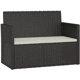 vidaXL Gartenbank 105 x 56 x 75 cm Schwarz