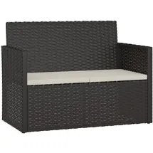 vidaXL Gartenbank 105 x 56 x 75 cm Schwarz