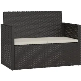 vidaXL Gartenbank 105 x 56 x 75 cm Schwarz