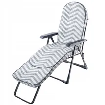Kadax Gartenliege 195 x 65 x 22 cm Schwarz