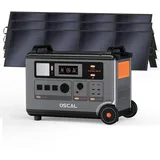 3600Wh Tragbare Powerstation 3600W Solargenerator+3 * 200W Solarpanel