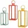 Cepewa Laterne 3er Set Metall Glas Grün/Orange/Gelb