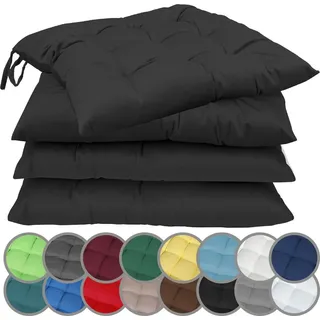 NatureMark Stuhlkissen 40 x 40 cm Schwarz