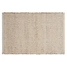 miliboo Rechteckiger beigefarbener Teppich aus Jute und gewebter Baumwolle L140 x B200 EFFIA