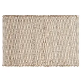 miliboo Rechteckiger beigefarbener Teppich aus Jute und gewebter Baumwolle L140 x B200 EFFIA