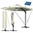 Alu Ampelschirm Ø 360 cm beige inkl. LEDs