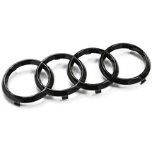 Audi Kühlergrill Ringe Black Edition Emblem Schwarz