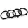 Audi Kühlergrill Ringe Black Edition Emblem Schwarz