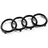 Audi Kühlergrill Ringe Black Edition Emblem Schwarz
