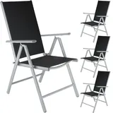 Tectake Gartenstuhl Marilena 67 x 56 x 105 cm silber 4 St.