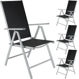 Tectake Gartenstuhl Marilena 67 x 56 x 105 cm silber 4 St.