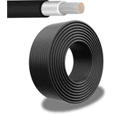 PowerWerk - Solarkabel 6mm2 Schwarz - 10m - UV-beständig, flexibel, Photovoltaik, PV Kabel, Solar Anschlusskabel für Solarpanel, Wechselrichter & Laderegler (Schwarz, 10m)