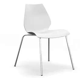 Kartell Maui Stuhl Kunststoff zinkweiß 2er Set